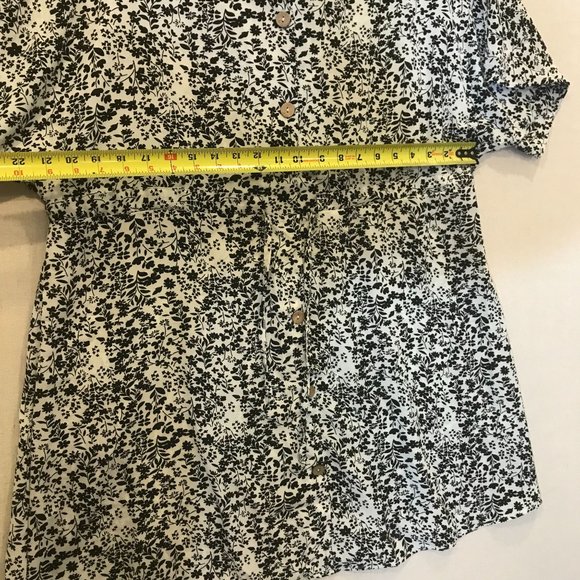 Women's Dress White with Black Floral Print Size Large New - Picture 6 of 7